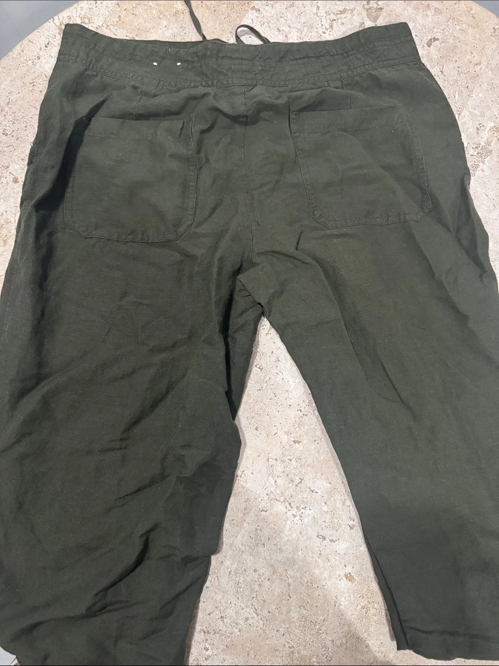 Coldwater Creek Men's Olive Green Drawstring Joggers